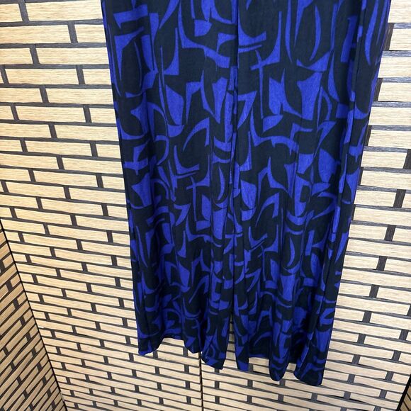 Chico’s Purple And Black Pattern Pull On Pants Size 2/Large - Picture 4 of 6